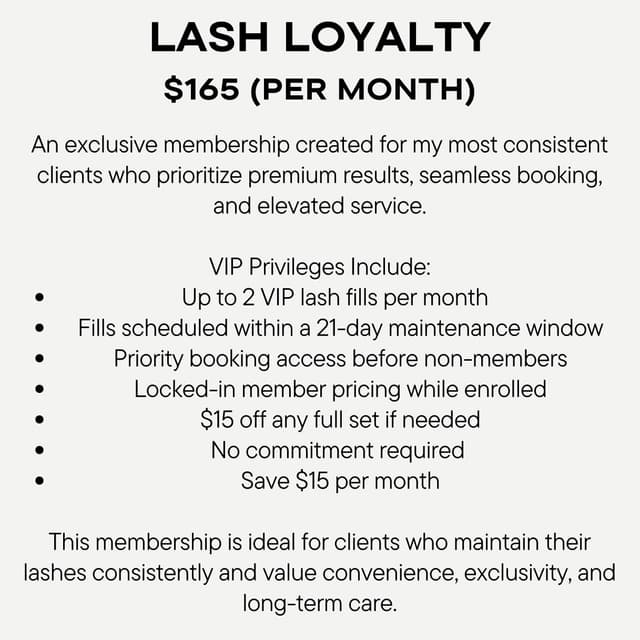 Lash Loyalty - Monthly at Lash In A Flash in Boise, ID